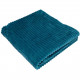 Couverture boudoir - DOMIVA - Paon - 75 x 100 cm - Velours côtelé, douce et chaude