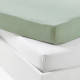 Lot 2 drap housse - P'TIT DODO - Jersey - 70 x 140 cm - Blanc / Vert gris