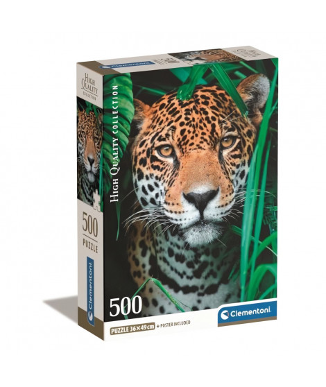 CLEMENTONI - Compact 500 pieces - Jaguar in the jungle