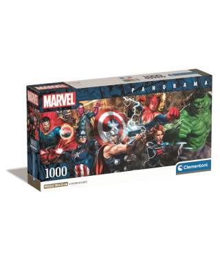 CLEMENTONI - Compact 1000 pieces Panorama - Marvel, The Avengers