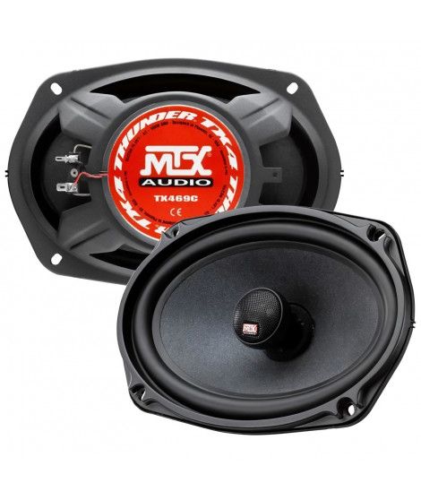MTX TX469C Haut-parleurs voiture Coaxiaux elliptiques 6x9 15x23cm 2 voies 100W RMS 4O membrane pulpe célulose