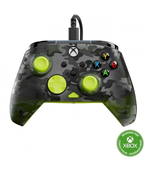 Manette de jeu - Xbox Series X|S, Xbox One et PC - Rematch Core - RGB - Filaire - Camouflage Noir / Jaune - TURTLE BEACH