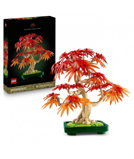 LEGO Botanicals 10348 Bonsai d'Érable Rouge du Japon - Kit de Construction pour Adulte