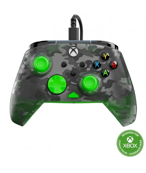 Manette de jeu - Xbox Series X|S, Xbox One et PC - Rematch Core - RGB - Filaire - Camouflage Noir / Vert - TURTLE BEACH