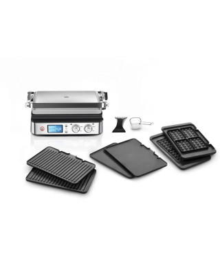 Grill multifonctions - BRAUN - Multi Pro 9 - 2000 W - 3 positions de chauffe - Noir / Acier