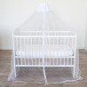 Lot ciel de lit + fleche de lit sur socle - DOMIVA - Moustiquaire pour lit blanc, maille ultra fine
