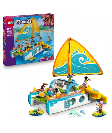 LEGO Friends 42664 L'Aventure en Bateau - Jeu Créatif pour Fille des 8 Ans avec Dauphins