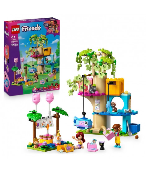 LEGO Friends 42666 La Fete d'Anniversaire et l'Arbre a Chats - Jeu pour Fille des 6 Ans