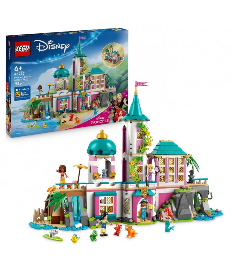 LEGO | Disney 43267 Le Château des Princesses et les Animaux Royaux - Jeu Fille des 6 ans