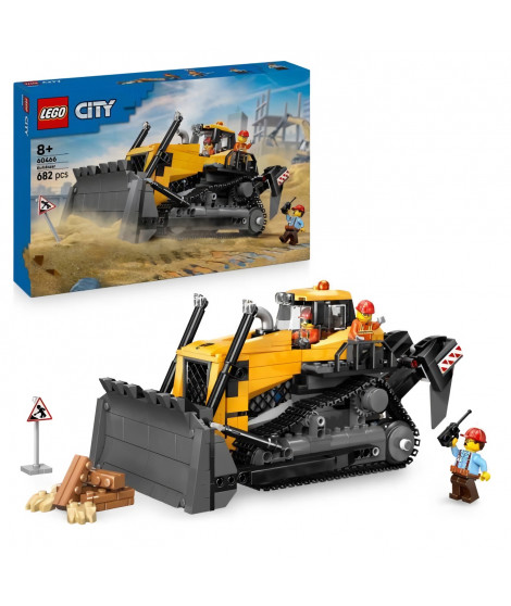 LEGO City 60466 Le Bulldozer Jaune - Jeu de construction pour garçon ou fille des 8 ans