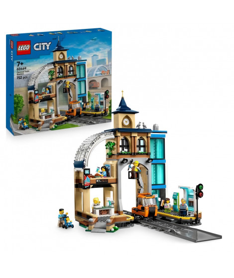 LEGO City 60469 La Gare Centrale - Jeu de Construction pour Garçon ou Fille des 7 ans