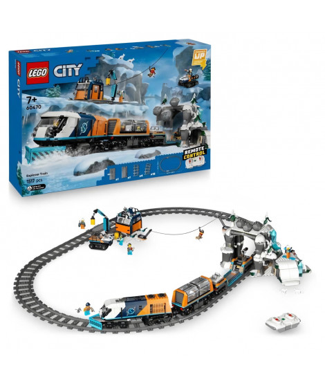 LEGO City 60470 Le Train Express des Explorateurs en Arctique - Jeu pour Garçon des 7 ans