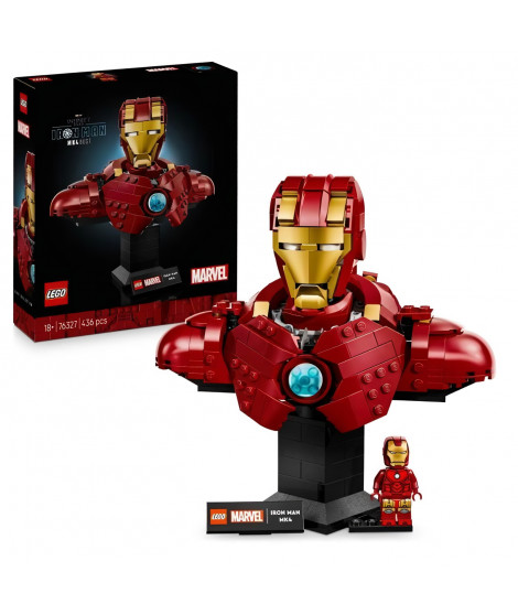 LEGO | Marvel 76327 Buste d'Iron Man MK4 - Set De Construction Pour Adulte - Idée Cadeau