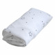 Drap housse imperméable - DOMIVA - 60 x 120 cm - Blanc imprimé étoiles gris