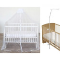 Lot ciel de lit + fleche de lit a fixer - DOMIVA - Moustiquaire pour lit blanc, maille ultra fine
