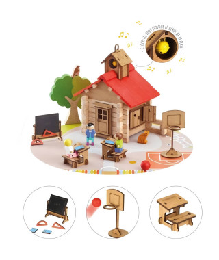 L'école du village - Jeu de construction - JEUJURA - 125 pieces