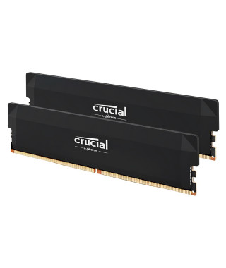 CRUCIAL Memoire RAM PRO DDR5 - 6400 MHZ - 32GB Kit (16GBx2 - OC Gaming Memory Black - CP2K16G64C38U5B