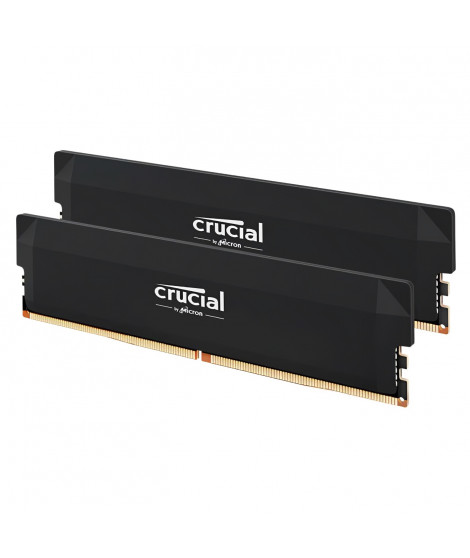 CRUCIAL Memoire RAM PRO DDR5 - 6400 MHZ - 32GB Kit (16GBx2 - OC Gaming Memory Black - CP2K16G64C38U5B