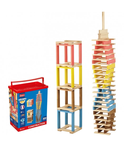 Técap Multicolor - Jeu d'équilibre et de construction - JEUJURA - 200 pieces