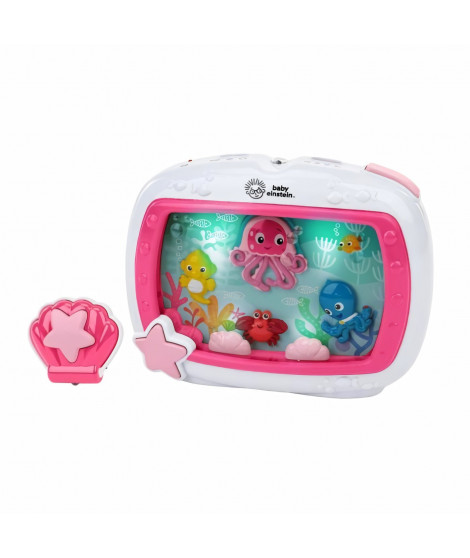 BABY EINSTEIN Veilleuse bébé -Reves marins rose- Réglage 25 min lumiere, son, musique ou bruit de l'océan apaisantes, télécom…