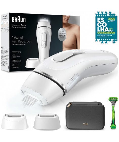 Epilateur a lumiere pulsée - BRAUN - IPL PL5145 - Blanc, vert et noir