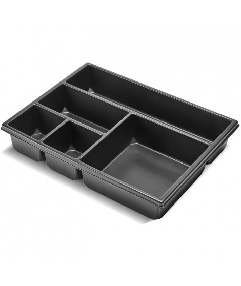 Insert compartimenté - TOOD - 5 cases fixes - Pour coffret professionnel - Emboîtable - 40x30x7 cm