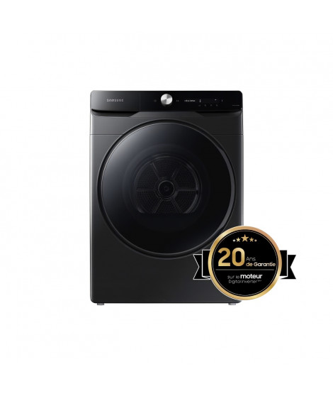 Seche-linge pompe a chaleur SAMSUNG DV16T8520BV - 16 kg - Digital Inverter - L84,4cm - Classe A++ Optimal Dry - Noir