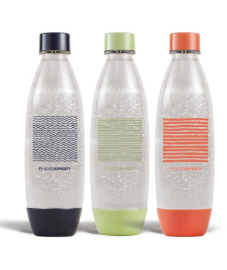 Bouteilles SODASTREAM - Fuse Edition Limitée - Pack de 3 bouteilles 1L - Sans PFAS