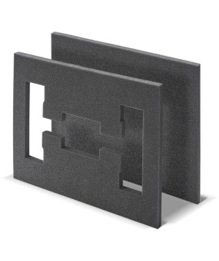 Insert en mousse - TOOD - 2 pieces - Pour coffret professionnel - Emboîtable - 40x30x4 cm