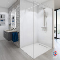 Paroi de douche - AURYS - BALEARES - Verre Timesless clair 6 mm - L.198 x l.100 cm