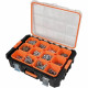Mallette organiseur - TOOD - 12 godets amovibles - Couvercle transparent - 53x37x13 cm