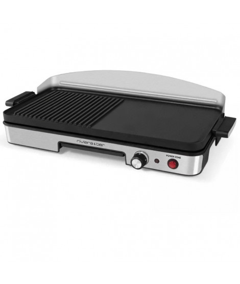 Plancha RIVIERA & BAR - QPL365 - Surface de cuisson 50,5 x 25,5cm - 4 a 6 personnes - 1900W