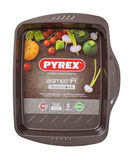 Plat a four - PYREX - 1452052 - Rectangulaire - En acier - 30 x 24 cm