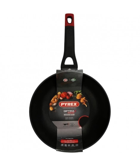 Wok - PYREX - 1455021 - En aluminium forgé - Antiadhésif - 28 cm - Sans PFAS