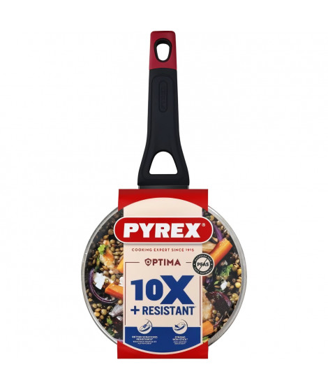 Casserole + couvercle - PYREX - 1455031 - Antiadhésif - 18 cm - Sans PFAS