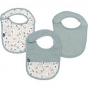 Lot x3 bavoirs - DOMIVA - 6-12 mois - Gaze de coton - Celadon