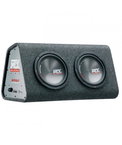 Caisson de grave - MTX AUDIO - Actif reflex avec double subwoofers 20cm - Ampli Classe-D 240Wrms - Filtre actif - Télécommande