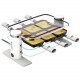 LAGRANGE - RACLETTE TRANSPARENCE 6 PERS  VERRE TREMPE BLANC GRIS