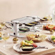 LAGRANGE - RACLETTE TRANSPARENCE 6 PERS  VERRE TREMPE BLANC GRIS