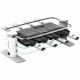 LAGRANGE - RACLETTE TRANSPARENCE 8 PERS 3 PLATEAUX VERRE TREMPE BLANC GRIS