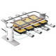 LAGRANGE - RACLETTE TRANSPARENCE 8 PERS 3 PLATEAUX VERRE TREMPE BLANC GRIS