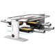 LAGRANGE - RACLETTE TRANSPARENCE 8 PERS 3 PLATEAUX VERRE TREMPE BLANC GRIS