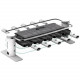 LAGRANGE - RACLETTE TRANSPARENCE 8 PERS 3 PLATEAUX VERRE TREMPE BLANC GRIS