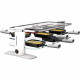 LAGRANGE - RACLETTE TRANSPARENCE 8 PERS 3 PLATEAUX VERRE TREMPE BLANC GRIS