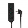 NEDIS - Bloc 3 prises avec interrupteur - ESOC315E1BK