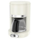 MOULINEX - Cafetière filtre 10-15 tasses Ivoire - Soleil - FG381A10