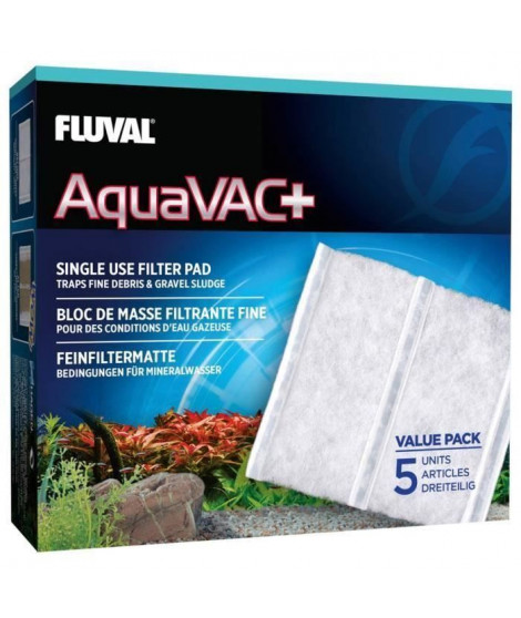 FLUVAL Lot de 5 blocs de filtration fine AquaVac+ - Pour aquarium (Lot de 2)