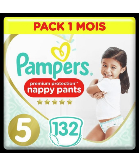 Pampers Active Fit Pants Taille 5, 132 Couches-Culottes - Pack 1 Mois