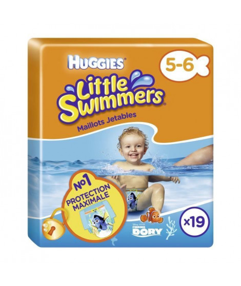HUGGIES Maxi Pack Little Swimmers - Taille 5/6 - 19 Couches de bain