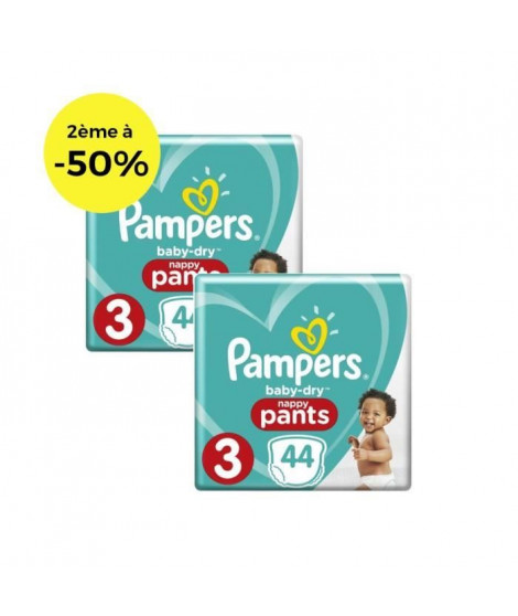Pampers Baby-Dry Pants Taille 3 x44 - Lot de 2